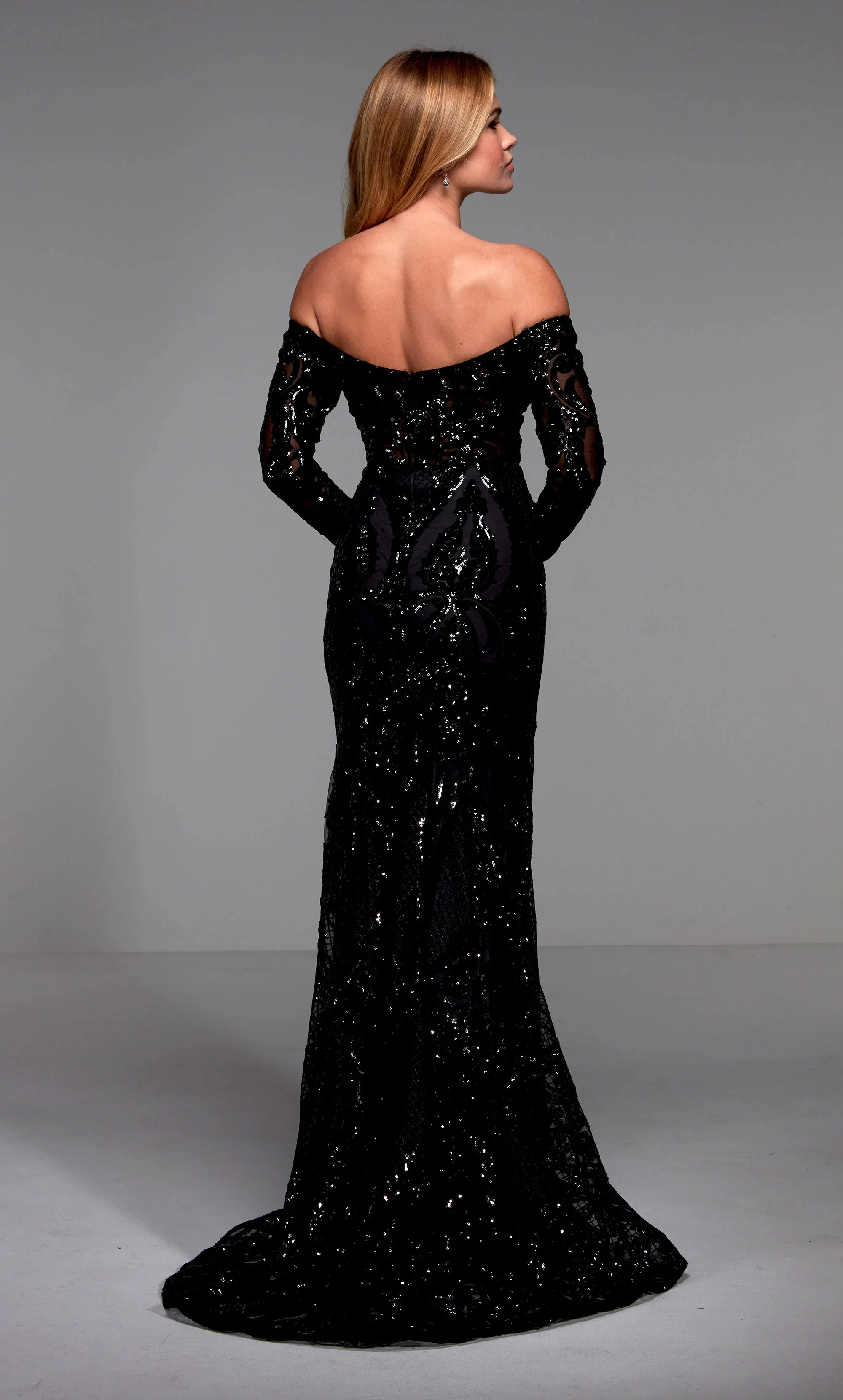 Formal Dress Long Sexy Dresses Off The Shoulder Fit N Flare Style 27544 - Image 2