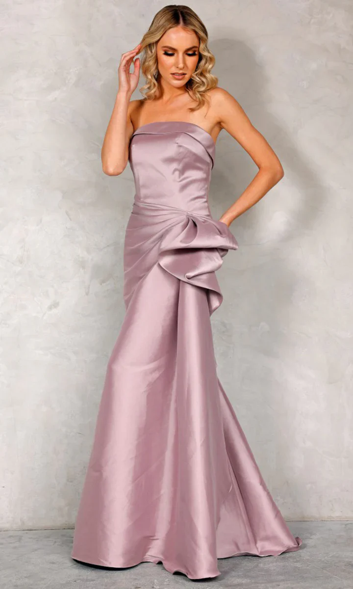 Off-Shoulder Neckline Draped Bow Gown Style 2111P4019 - Image 17